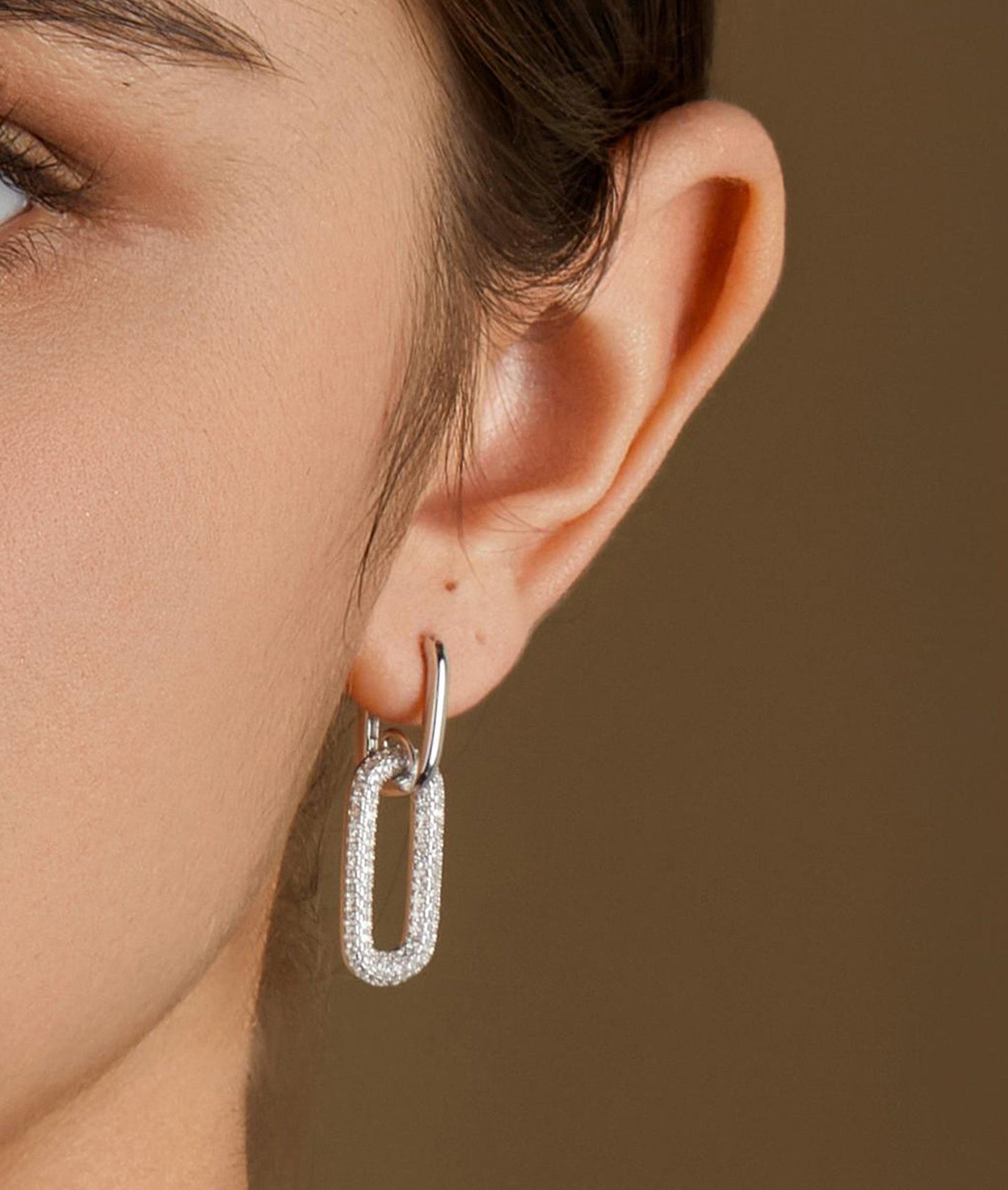 Silvbreeze Ona Paperclip Drop Earrings