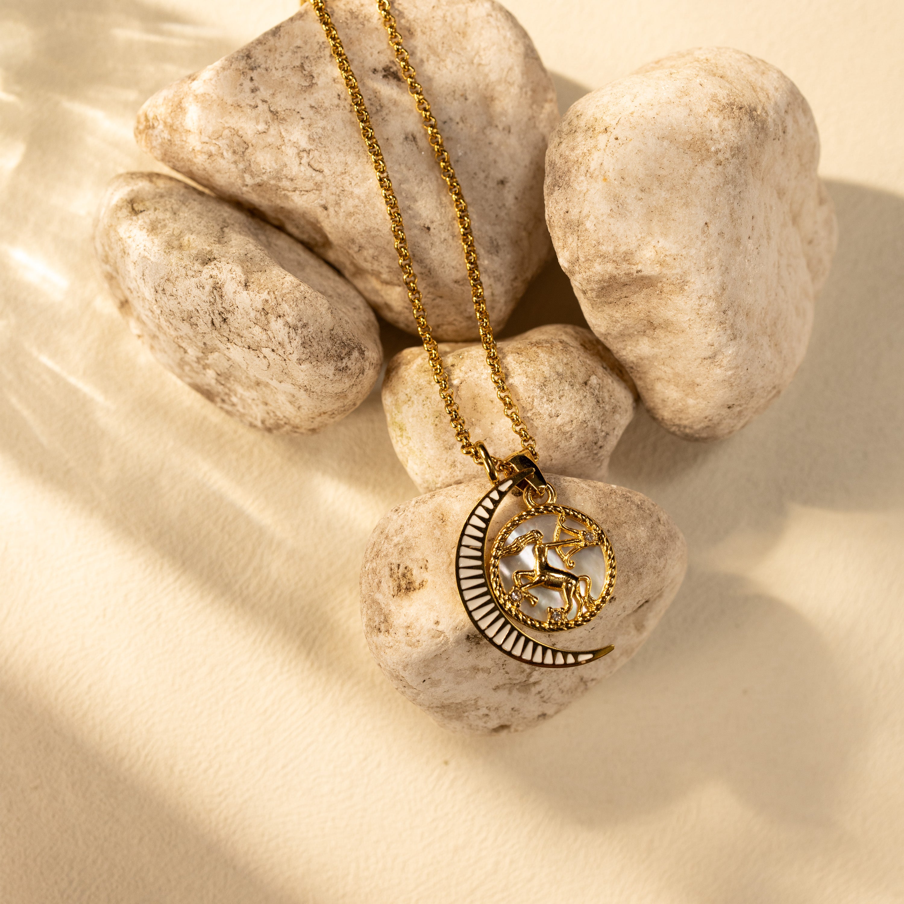 Silvbreeze Lunara Zodiac Neck Chain Necklace – Rolo Chain