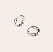 Silvbreeze Eva Silver Huggie Earrings
