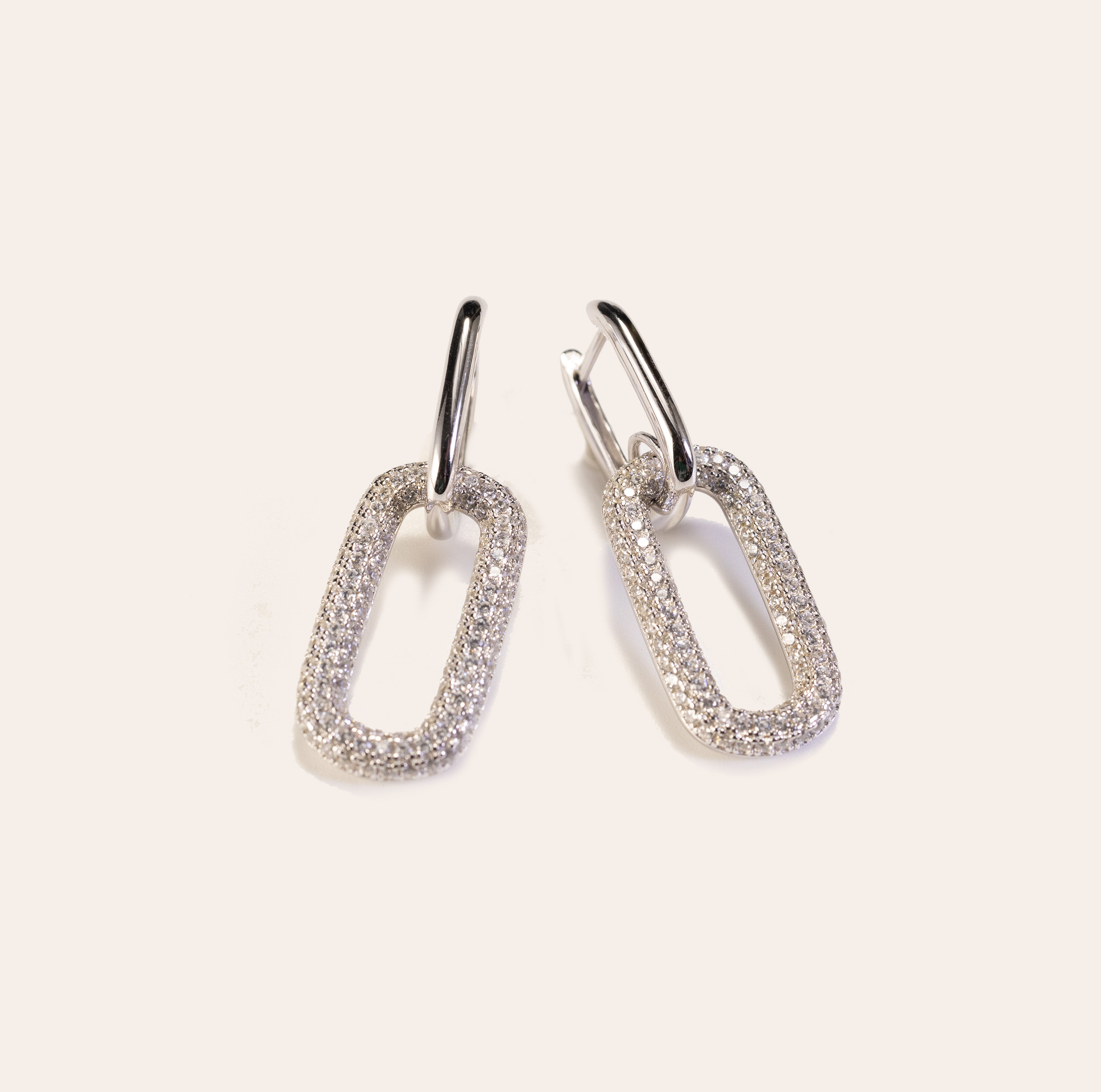 Silvbreeze Ona Paperclip Drop Earrings