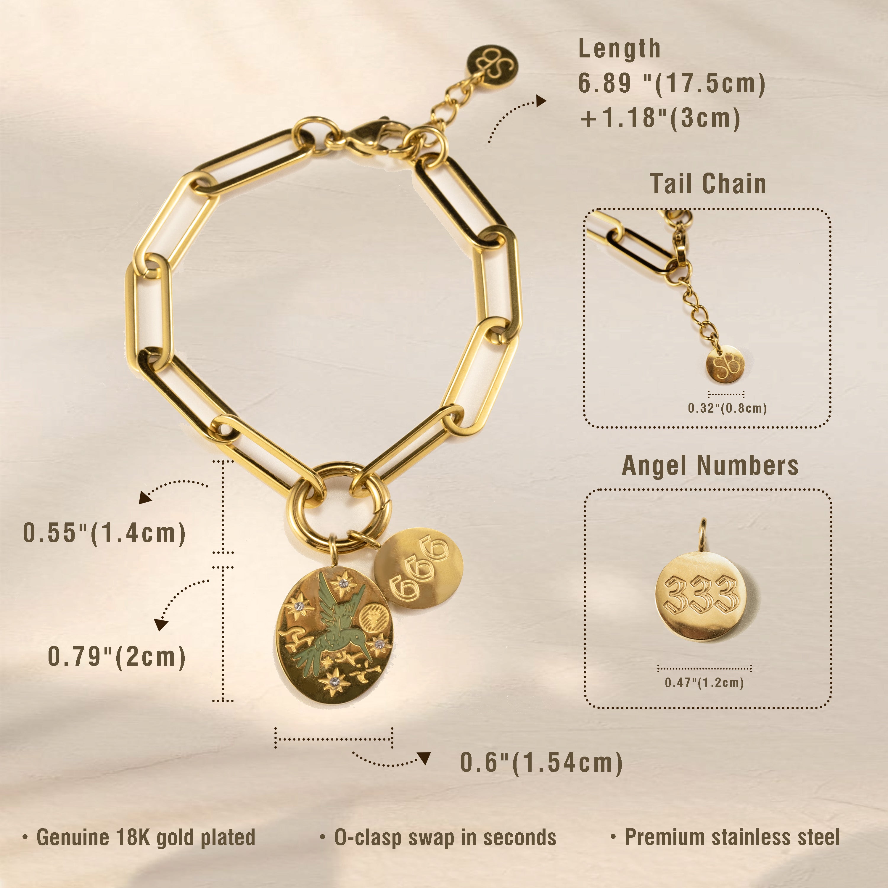 Zephyra Greenbird Angel Number Bracelet | Spiritual Gift
